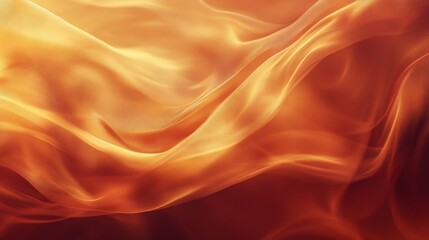 Fototapeta premium Golden silk dances in fiery sunset hues