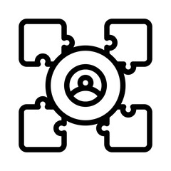 teamwork line icon