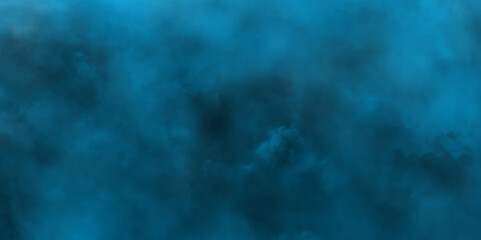 Abstract bright cyan and black misty seamless watercolor texture vintage background design, dramatic blue smoke distressed watercolor beautiful grungy fog hand painted texture of explosion background.