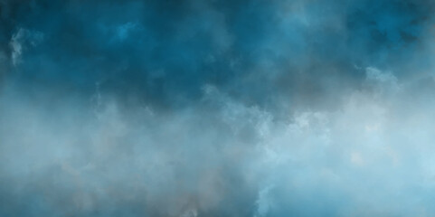 Dark dramatic black and cyan cumulus foggy watercolor in dreamy abstract texture with seamless patterns artistic background, abstract cyan black empty space mix texture of grunge vector background.