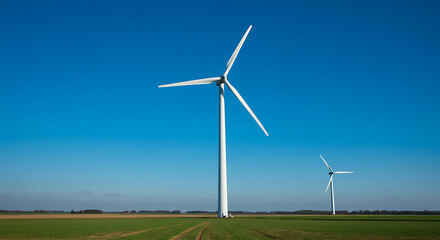 Wind Turbines Generating Clean Renewable Energy