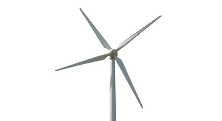 Wind Turbine Isolated on White Background