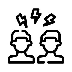 conflict of interest line icon