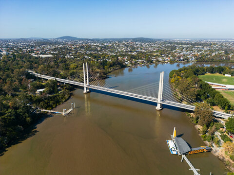 The Eleanor Schonell Bridge crossing the Brisbane River between St Lucia and Dutton Park