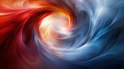 A vibrant, dynamic vortex of red and blue spirals, swirling in an orbit that seems to defy gravity. The backdrop is a canvas of space, leaving room for text to ignite imagination 