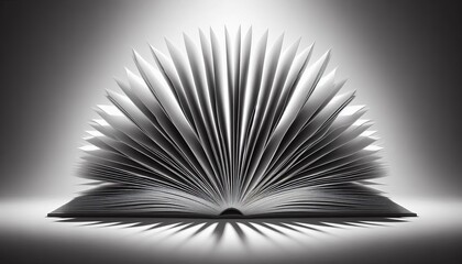 A Beautiful Display of Open Book Pages in Dramatic Lighting