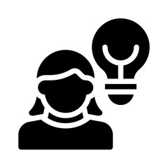 business coaching glyph icon