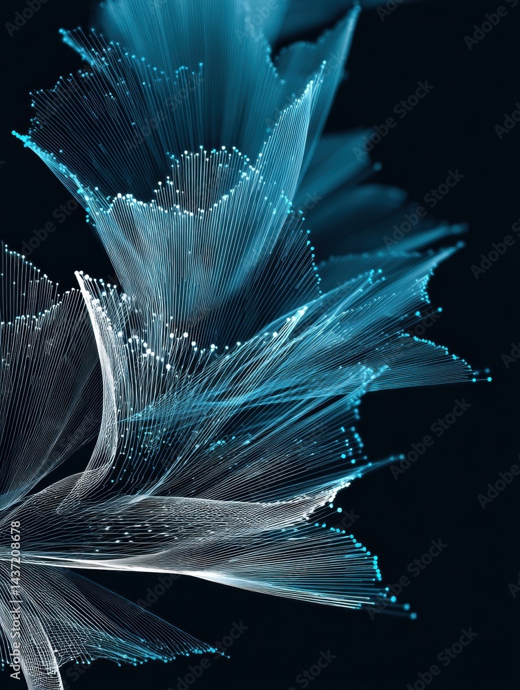 Poster Generative Abstract Shape Emerges From Flowing Code Particles in a Digital Space