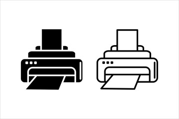 Printer Icon Vector for web colored printer icon .vector illustration, pictogram isolated on white background. color editable	
