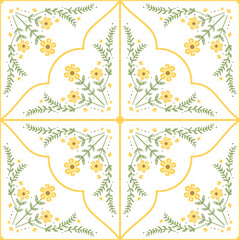 Series of beautiful cottagecore tiles seamless pattern with floral flower motifs for background wallpaper print wrapping paper fabric textile © Euonia Meraki