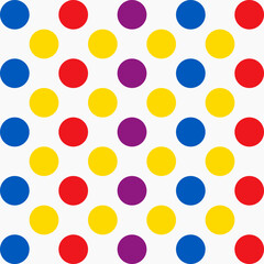 Modern colorful circle pattern on white background, ideal for textiles, wallpapers, and backgrounds. High quality vector design for versatile use.