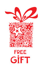 Free Gift. Vector Illustration