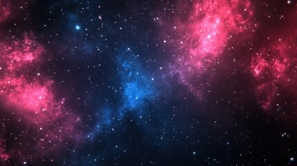 Naklejka premium Deep space nebulae, vibrant cosmic clouds