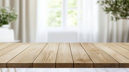 Wooden Table with Blurred Interior Background table wood wooden background interior room curtain top