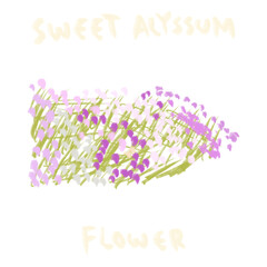 Hand Drawn and Hand Lettering Flower