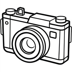 Camera Line Art Vector | Minimalist Camera Drawing