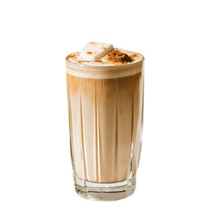 Iced Latte drink only glass png