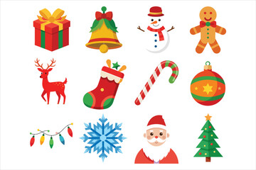Christmas Vector Pack - Festive Icons for Holiday Decorations and Winter Celebrations