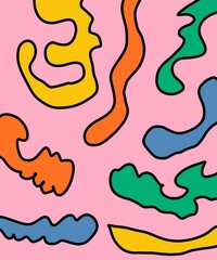 Hand Drawn and Illustration for Retro Vintage Background