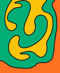 Hand Drawn and Illustration Retro Background