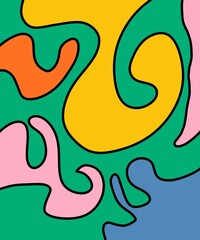 Hand Drawn and Illustration Retro Background