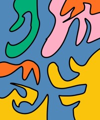 Hand Drawn and Illustration Retro Vintage Background