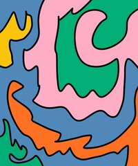 Hand Drawn and Illustration Retro Vintage Background