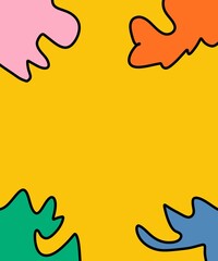 Hand Drawing Illustration Abstract Shape Retro Background Vintage