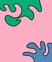 Hand Drawing Illustration Abstract Shape Retro Background Vintage