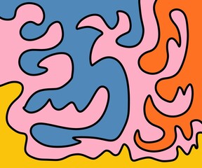 Illustration Abstract Shape Background Vintage