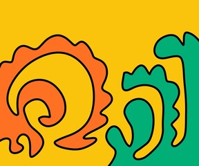 Illustration Abstract Shape Background Vintage