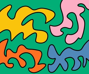 Illustration Abstract Shape Background Vintage