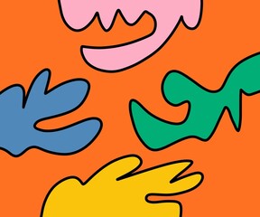 Obraz premium Illustration Abstract Shape Background Vintage