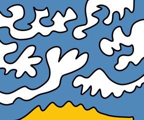 Illustration Abstract Shape Background Vintage