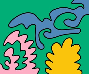 Illustration Abstract Shape Background Vintage