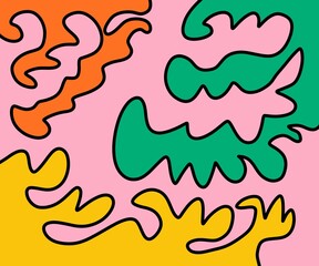 Illustration Abstract Shape Background Vintage