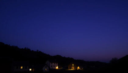 Twilight Over a Quiet Village