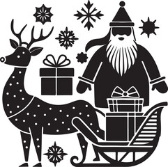 Obraz premium set of christmas icons