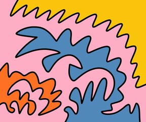 seamless pattern with fire flames