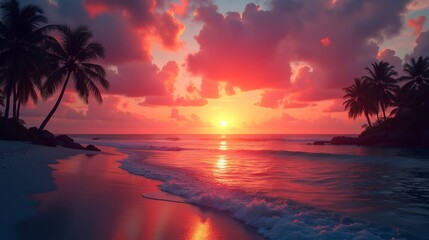 Ocean's Glow: Sunset Splendor