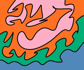 seamless pattern with fire flames