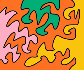 seamless pattern with fire flames
