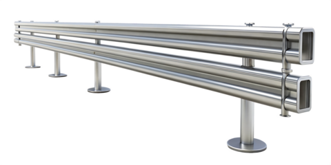 Guardrail isolated on white background PNG,AI GENERATED