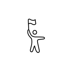 Successful goal thin line icon