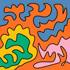 Drawing Illustration Abstract Shape Retro Background Vintage