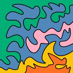 Drawing Illustration Abstract Shape Retro Background Vintage