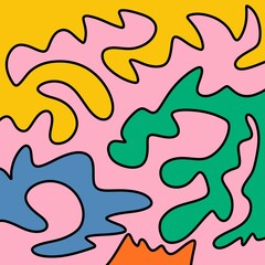 Drawing Illustration Abstract Shape Retro Background Vintage