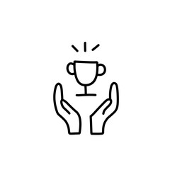 Successful goal thin line icon