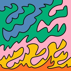 Drawing Illustration Abstract Shape Retro Background Vintage