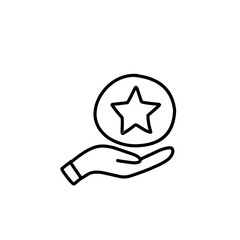 Successful goal thin line icon